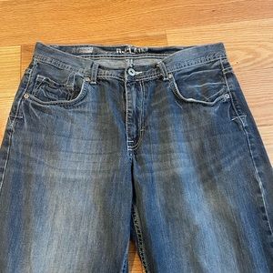 ReCLAIM 34x36 distressed straight leg jeans. Free of holes and stains